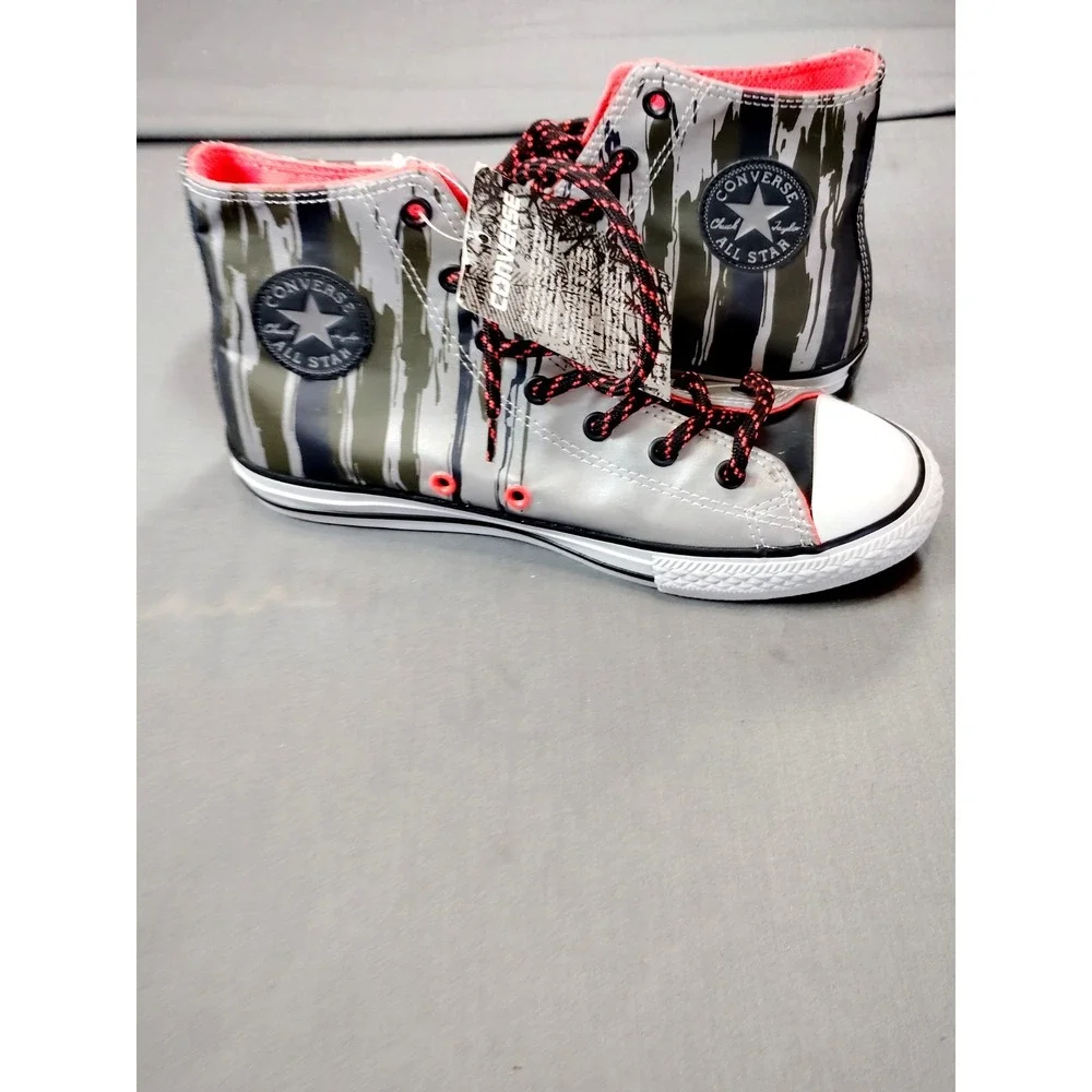 NWT-Converse All Star Chuck Taylor Grey FLAME Black 4.5Y/WM6.5 Hi Top Sneaker‎